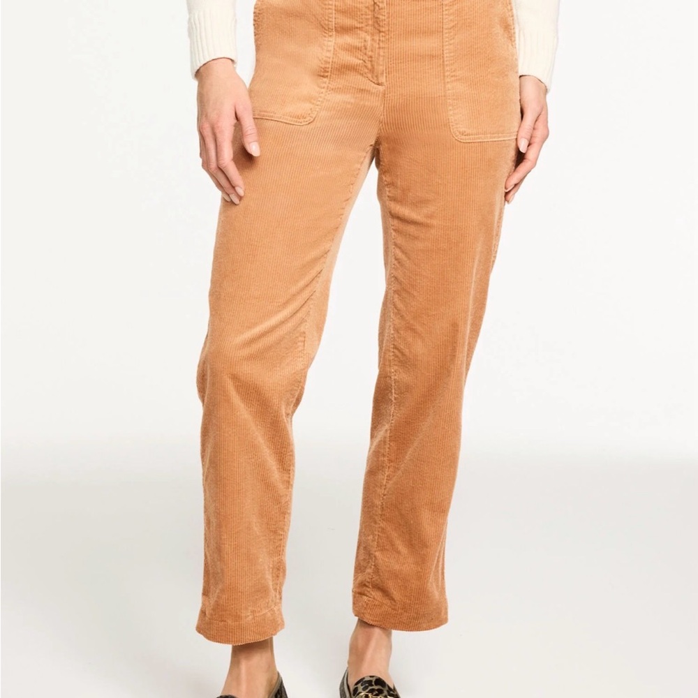Talbots Women's Corduroy Cropped Pants in Tan 20 Plus